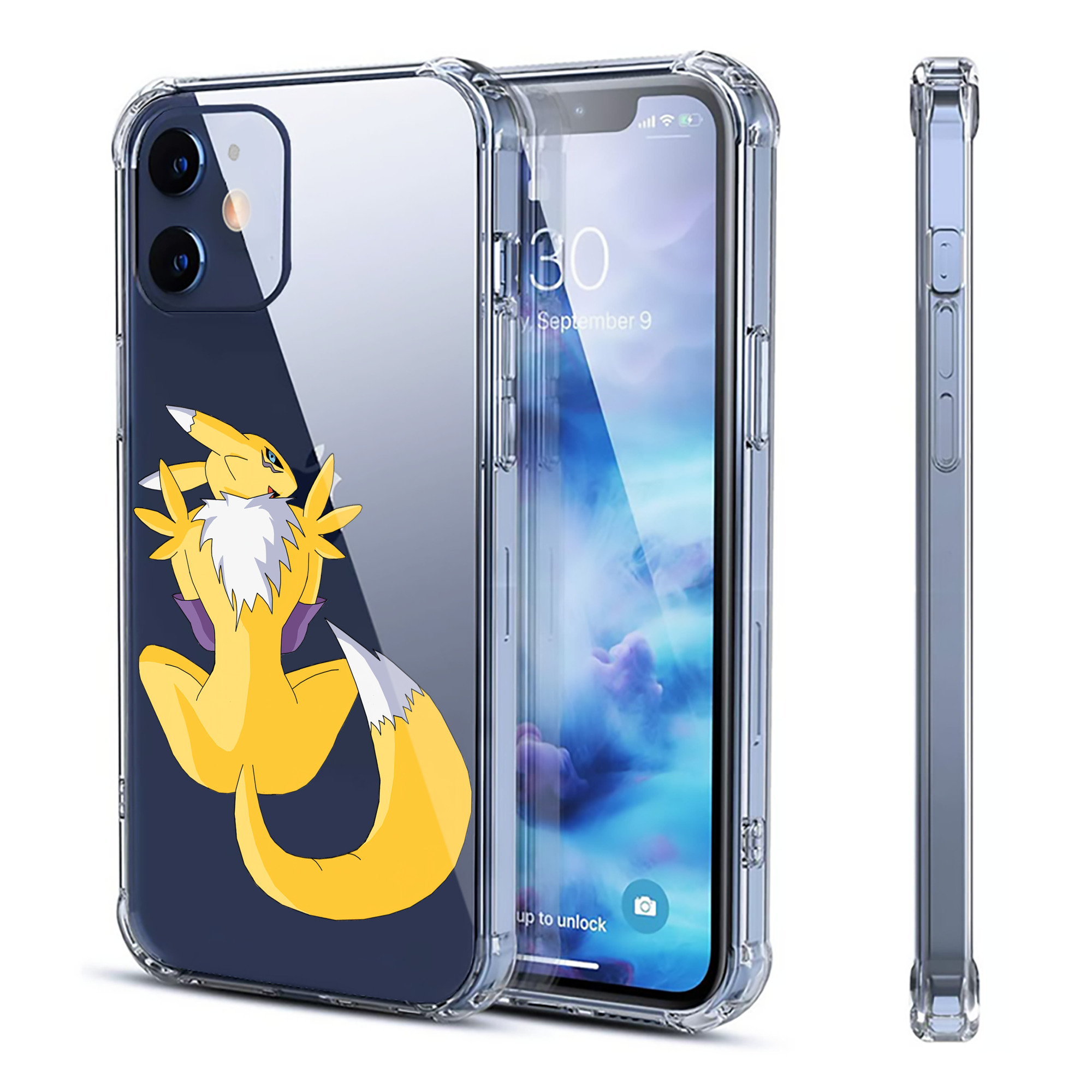 （画像用） Digimon デジタルモンスター/デジモン 【iPhone 12シリーズ対応】透明スマホケース（クリアソフトケース）